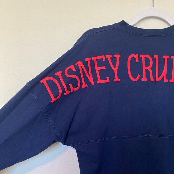 Disney Cruise Line Lace-Up Spirit Jersey Nautical Vacation Navy Blue/Red Sz XS - Picture 7 of 9